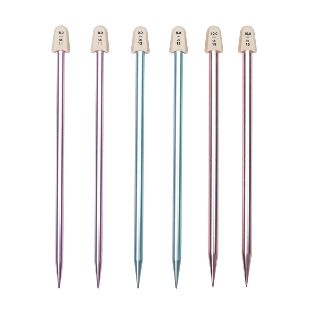 Silvalume 10" Single Point Knitting Needles Set of 3