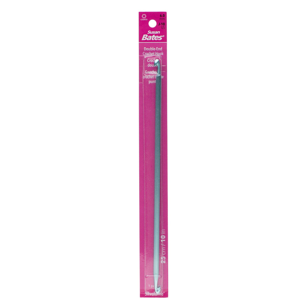 Silvalume 10" Double-End Afghan Crochet Hook