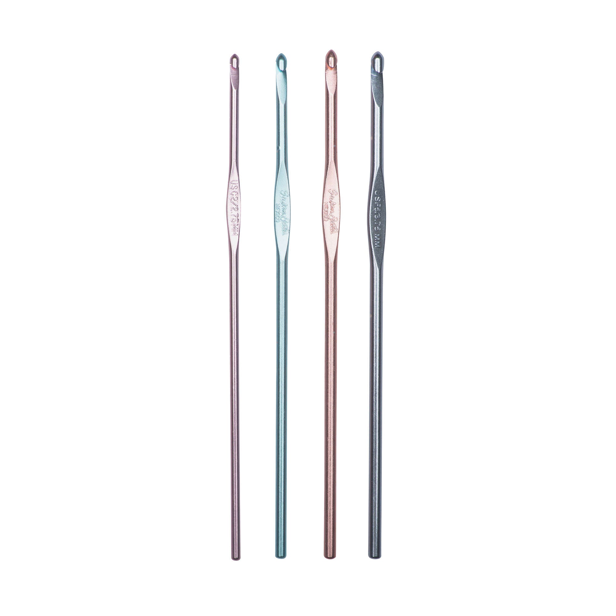 Silvalume Set of 4 Crochet Hooks U.S. C/2 D/3 E/4 F/5