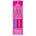 Soft Ergonomic Steel Crochet Hook Set: Sizes 1.7 1.9 2.1 MM