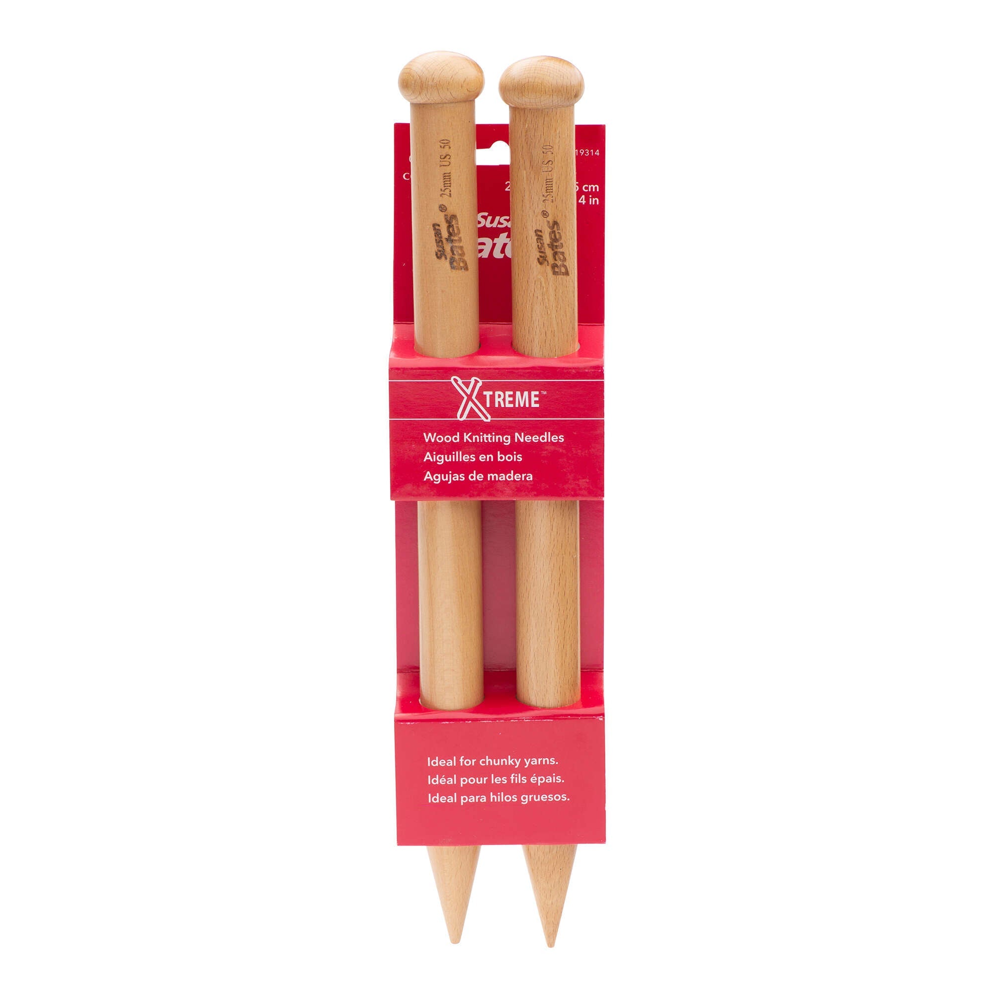 Xtreme Wood 14" Knitting Needles U.S. 50