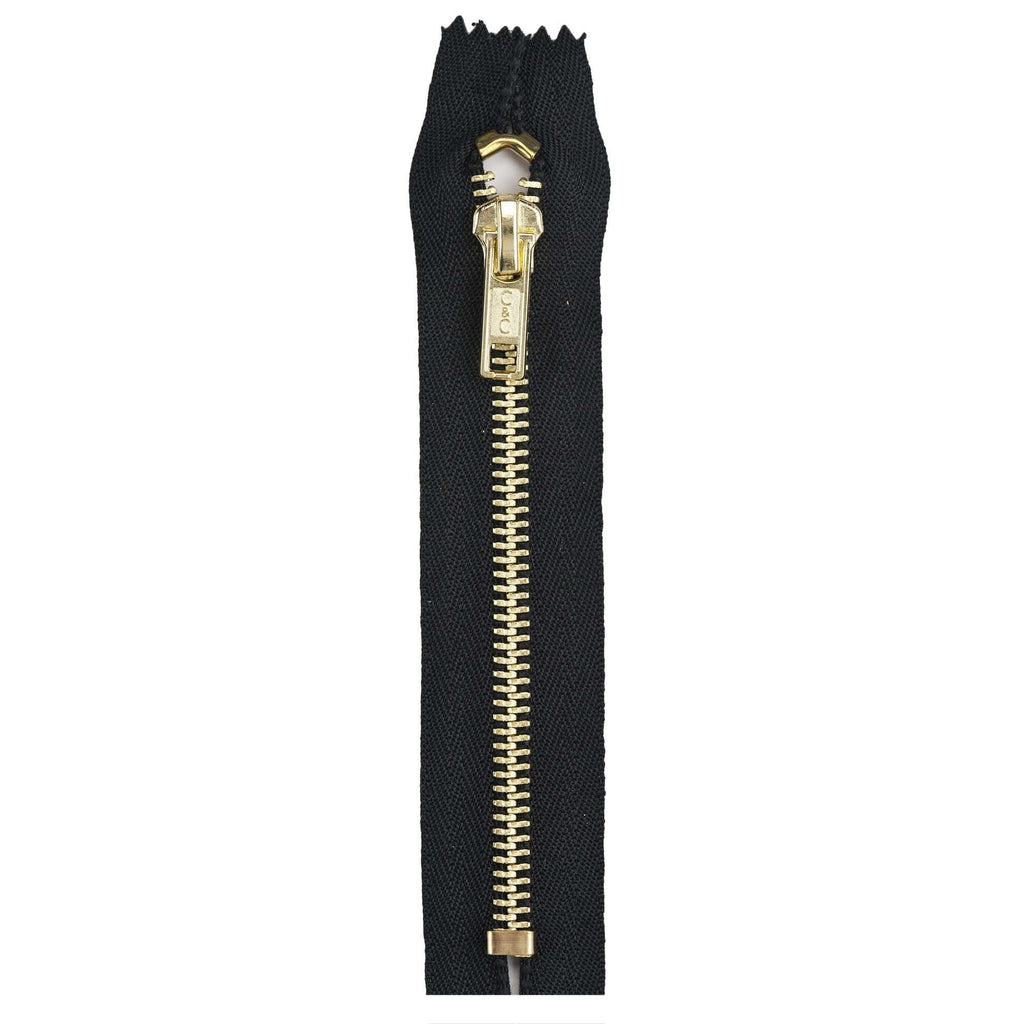 Brass Pocket Zippers - 5 inches