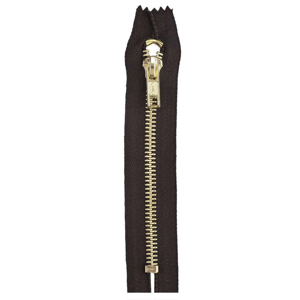 Brass Pocket Zippers - 5 inches